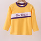 Premium Yellow LSU Go Team embroidery top