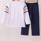 Premium Navy Auburn tiger applique pants set