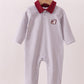 Premium Maroon Georgia bulldog embroidery romper