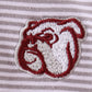 Premium Maroon Georgia bulldog embroidery romper