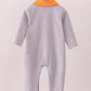 Premium Gray Tennessee Puppy embroidery stripe romper