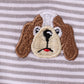 Premium Gray Tennessee Puppy embroidery stripe romper