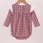 Checkered Georgia dog applique ruffle bubble