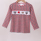 Checkered Georgia dog embroidery top