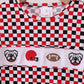 Checkered Georgia dog embroidery top