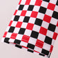 Checkered Georgia dog embroidery top