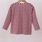 Checkered Georgia dog embroidery top