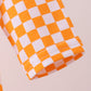Orange Tennessee puppy bow embroidery checkered bubble