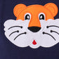 Premium Navy Auburn tiger applique top