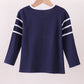 Premium Navy Auburn tiger applique top
