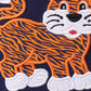 Premium Navy Auburn tiger applique bubble