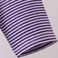 Premium Purple LSU stripe embroidery top