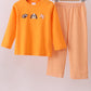 Premium Orange Tennessee football embroidery gingham pants set