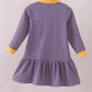 Premium Purple LSU stripe tiger embroidery dress