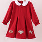 Premium Maroon Alabama elephant applique dress