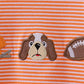 Premium Orange Tennessee puppy football stripe bubble