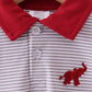 Premium Maroon Alabama elephant embroidery stripe bubble
