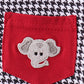 Premium Maroon Alabama elephant embroidery gingham pants set