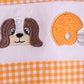 Premium Orange Tennessee puppy football embroidery gingham ruffle bubble
