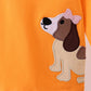 Premium Orange Tennessee puppy embroidery top