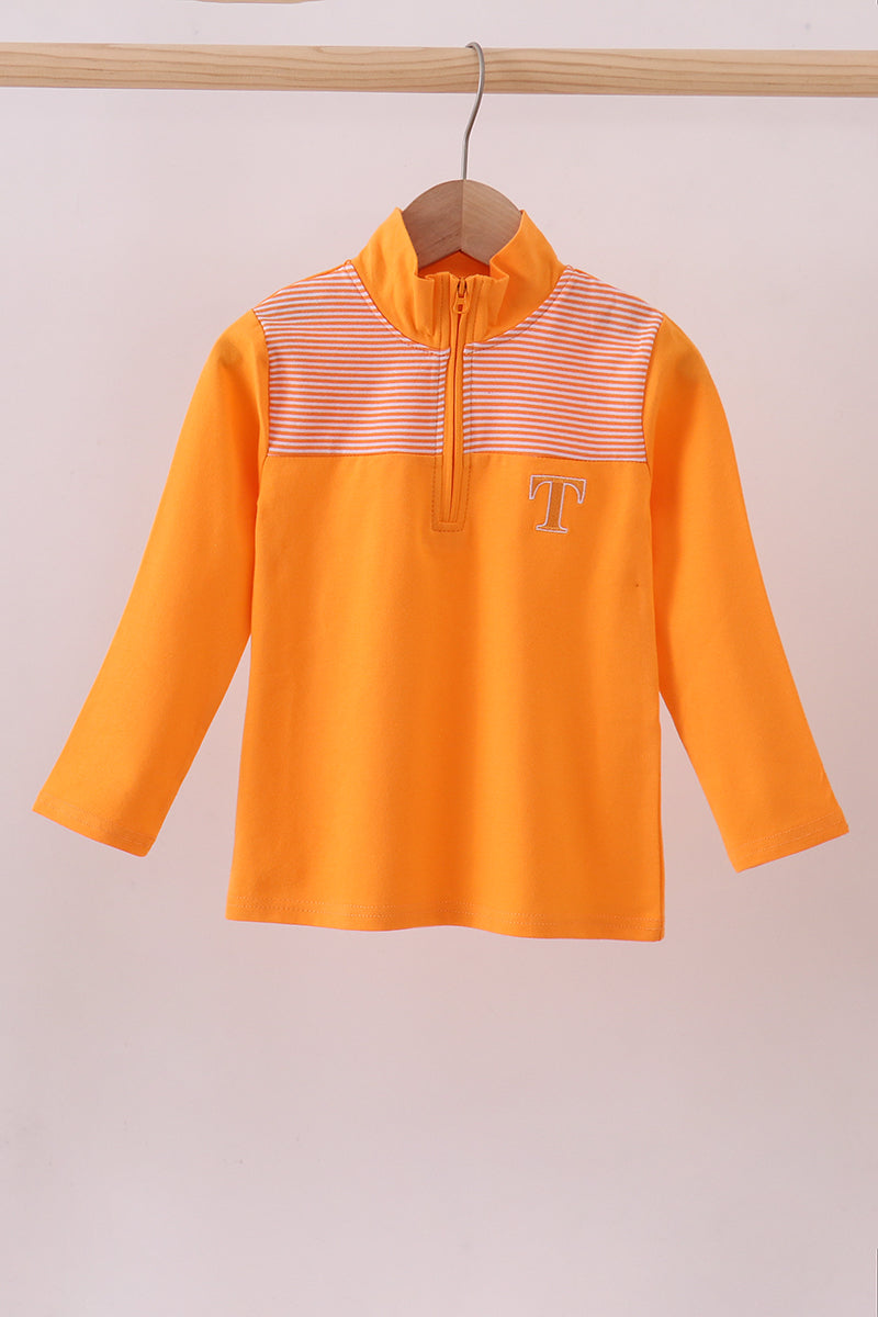 Premium Orange Tennessee embroidery top
