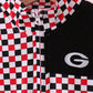 Checkered Georgia half zipper pullover top