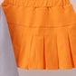 Premium Orange Tennessee stripe football embroidery skorts set