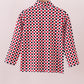 Checkered Georgia half zipper pullover top