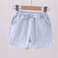Premium Blue&white stripe bow shorts