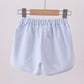 Premium Blue&white stripe bow shorts