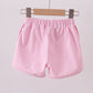 Premium Pink&white stripe bow shorts