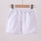 Premium White drawstring shorts