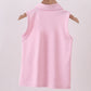 Pink everyday Knit Collared Tank