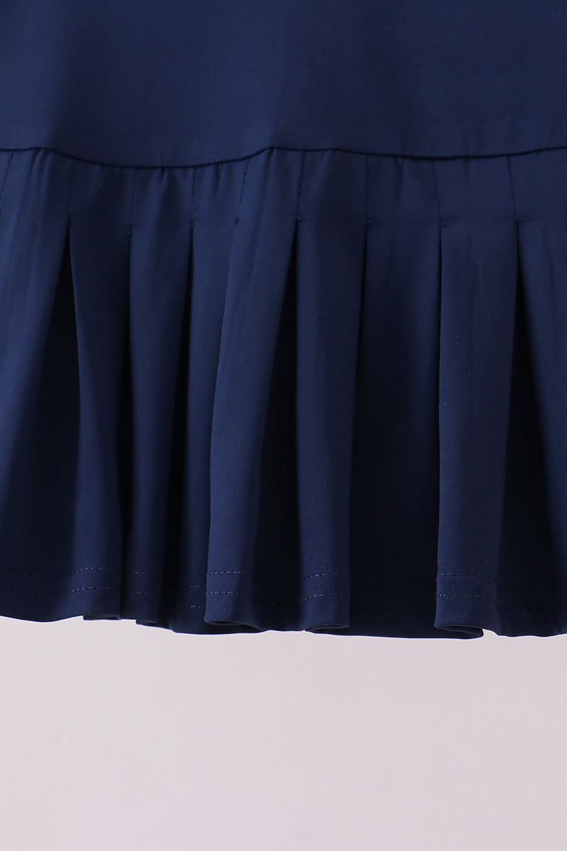 Blue pleated skort