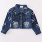 Medium blue pearl denim jacket