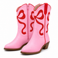 Pink Boot Red Glitter Bow PO