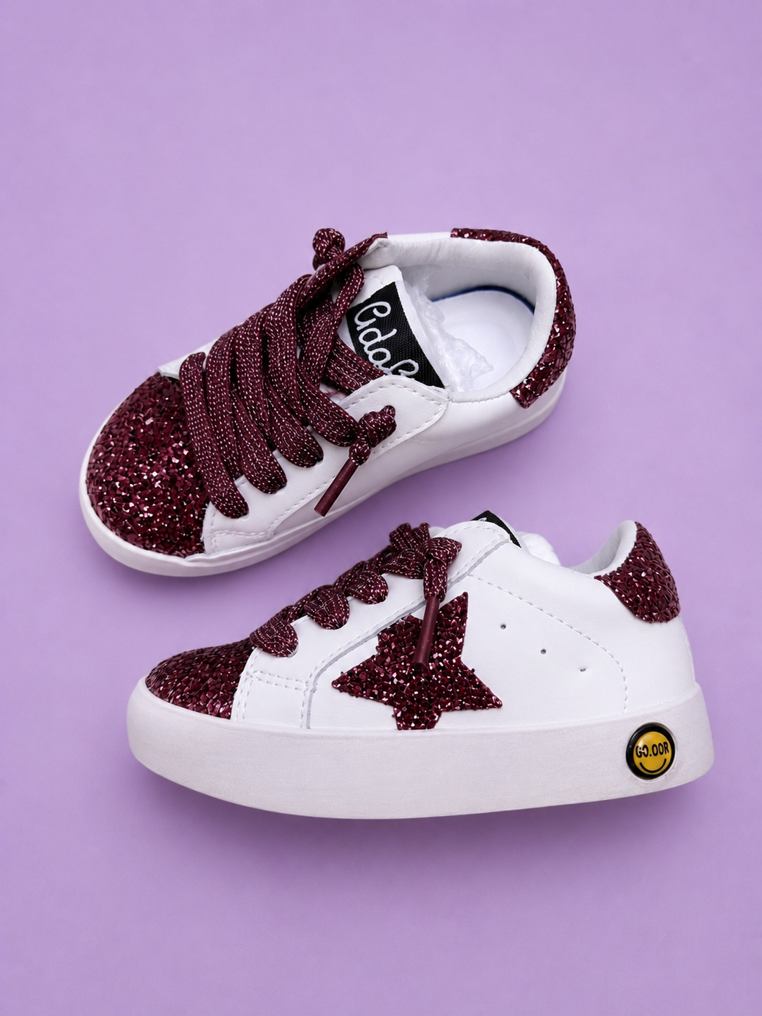 Maroon sparkle toe