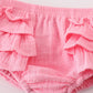 Premium Pink muslin stripe lemon baby set