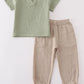 Premium Sage muslin boy set