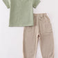 Premium Sage muslin boy set