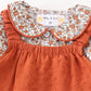 Premium Terracotta floral swiss dot baby set