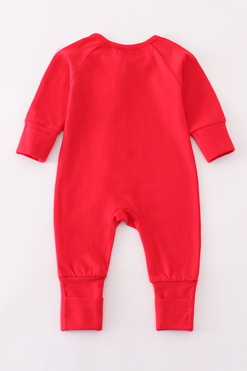 Premium Red zip boy pajama romper