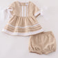 Premium Sand lace ruffle baby set