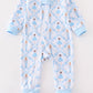 Premium Blue nutcracker print boy romper