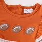 Premium Carmel football embroidery girl bubble