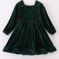 Premium Forest velvet lace girl dress