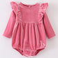 Premium Pink velvet ruffle bubble