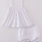 Premium cross embroidery  romper