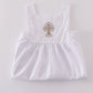 Premium cross embroidery  romper