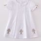 Premium cross embroidery dress